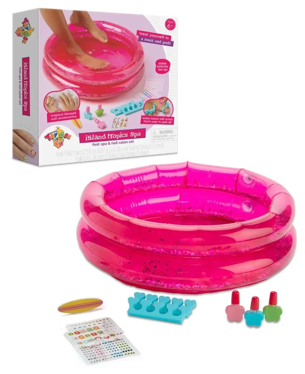 Geoffrey's Toy Box Island Tropics Foot Spa Nail Salon Kit  Ages 5-7 NWT